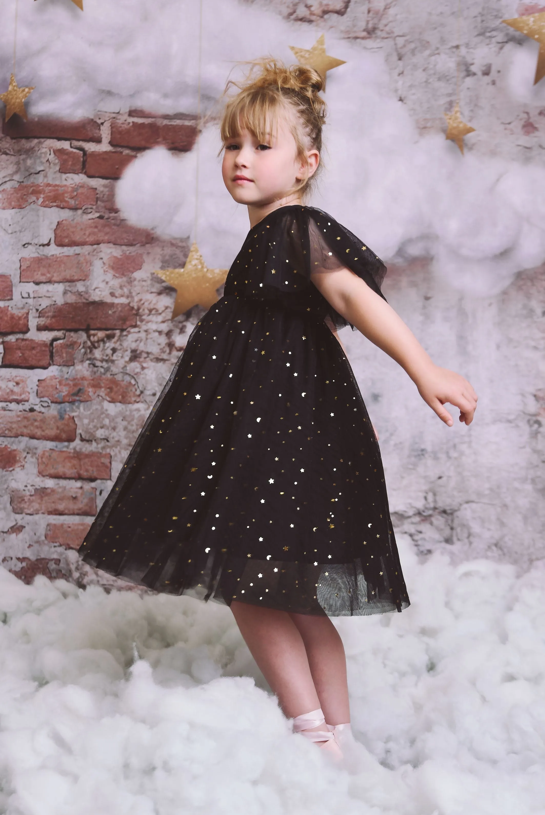 DOLLY ® STARS & MOON ⭐️ 🌙 TULLE PRINCESS DRESS black