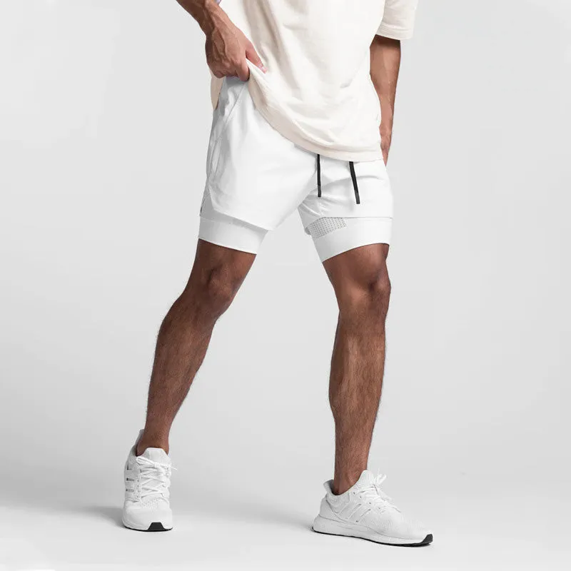Double Layer Gym Quick Dry Shorts