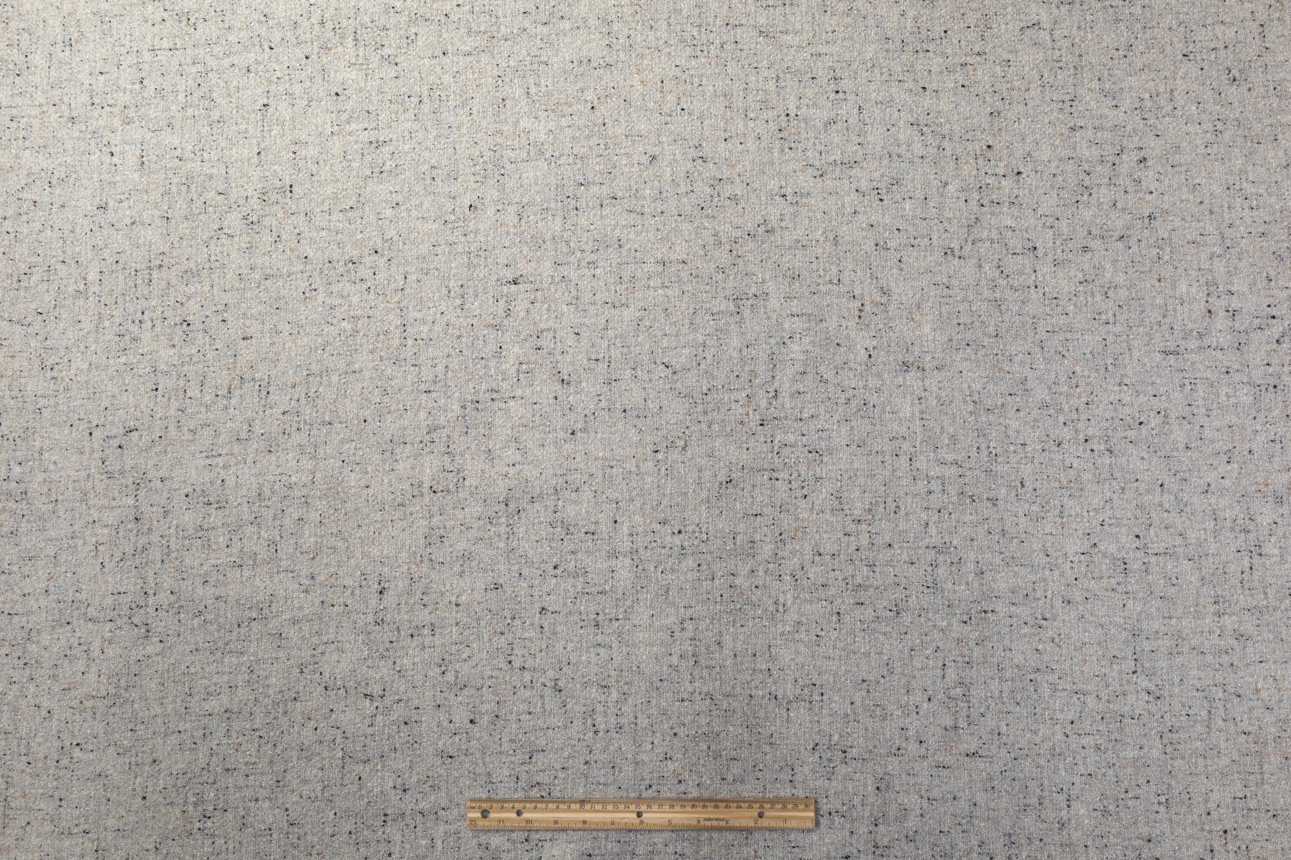 Double Wool Tweed Coating - Gray