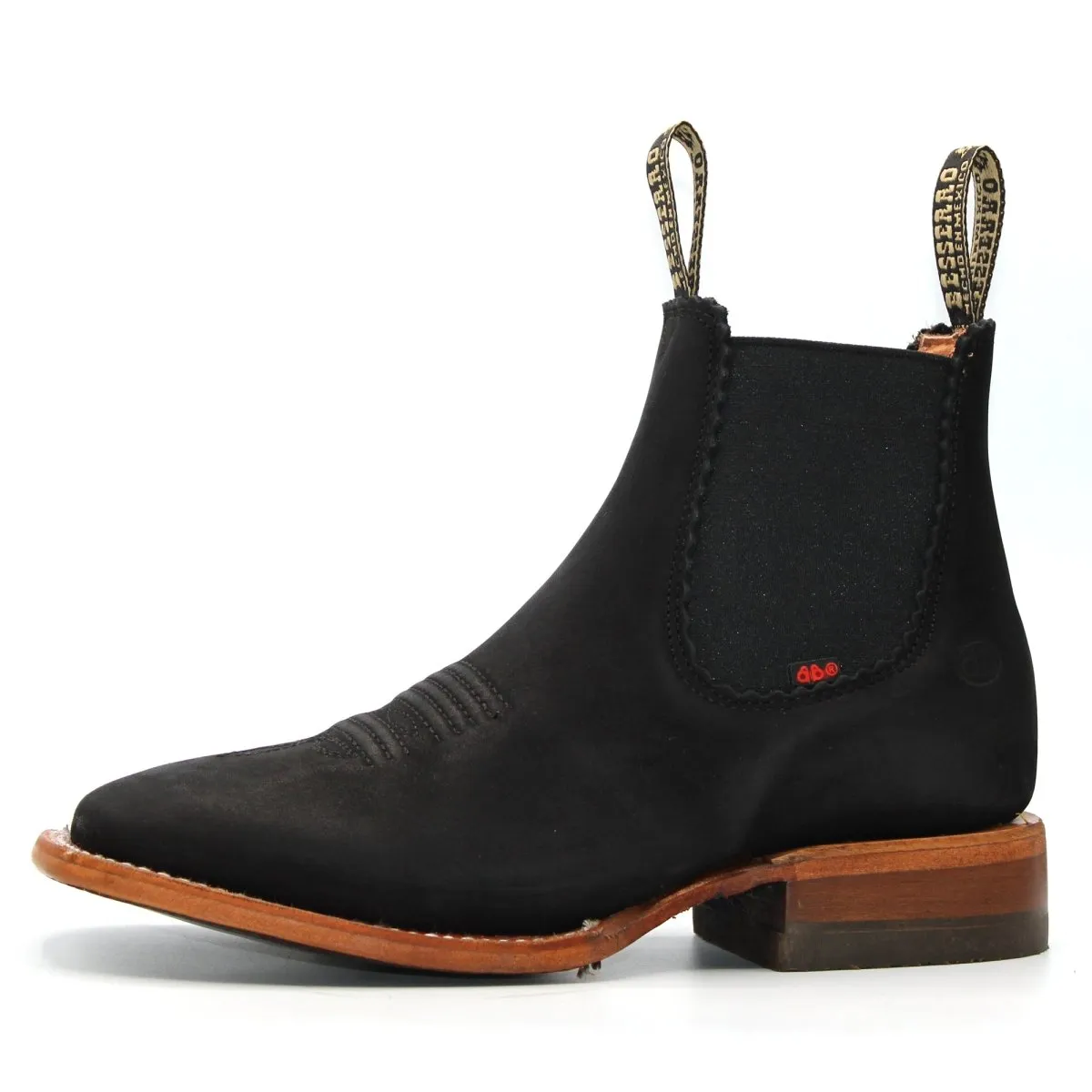 El Besserro Women's Square Toe Ankle Boots - Black Suede