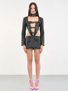 Faux-Leather Mini Dress (FAUX-LEATHER-MINI-DRESS-BLACK)