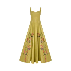 Faux Leather Sweetheart Maxi Dress