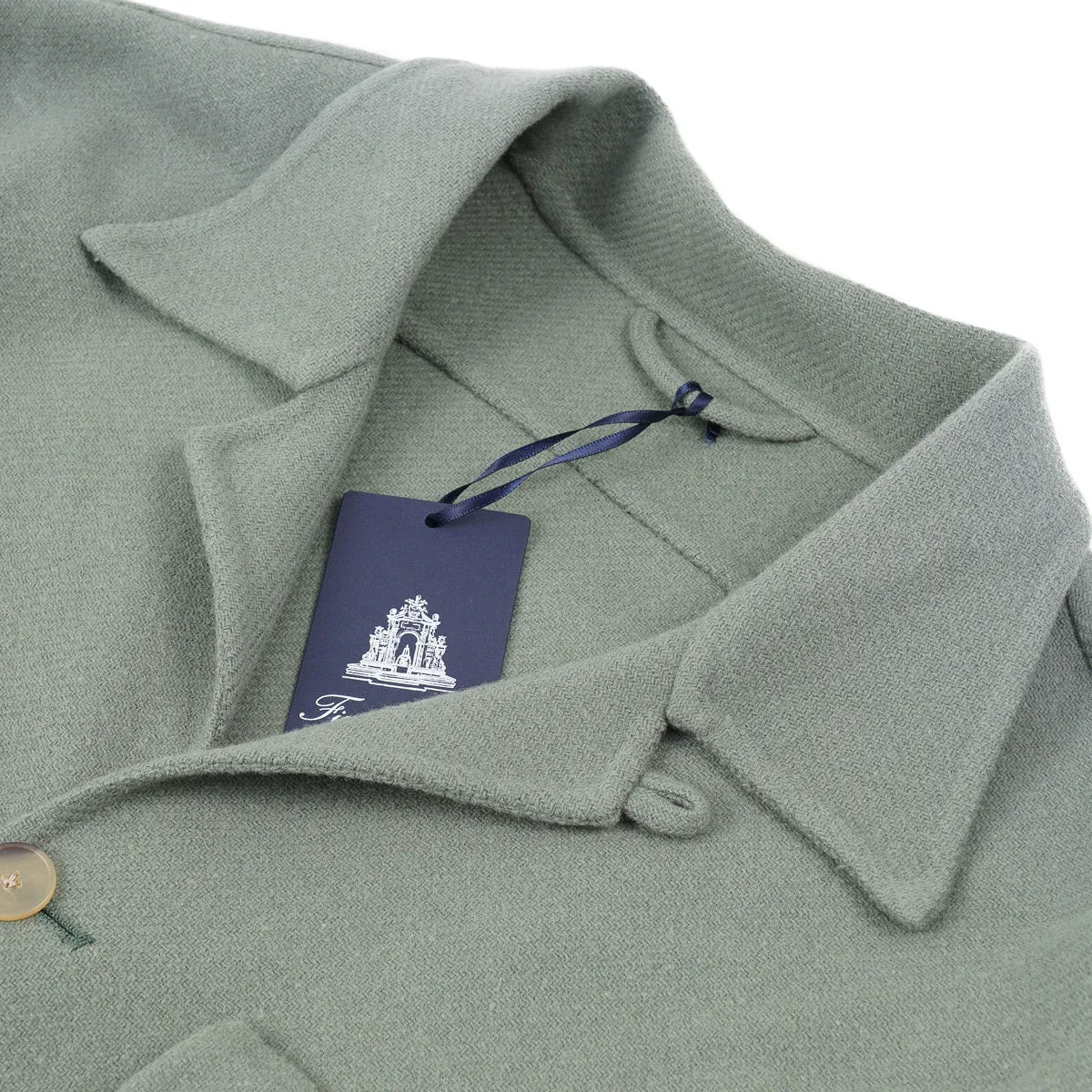 Finamore Unlined Wool Shirt-Jacket