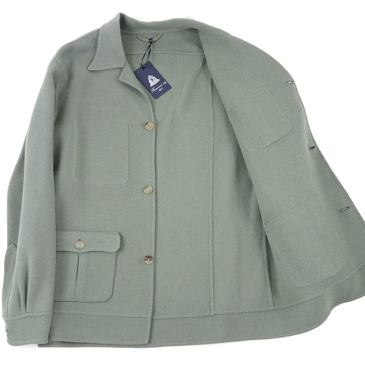 Finamore Unlined Wool Shirt-Jacket