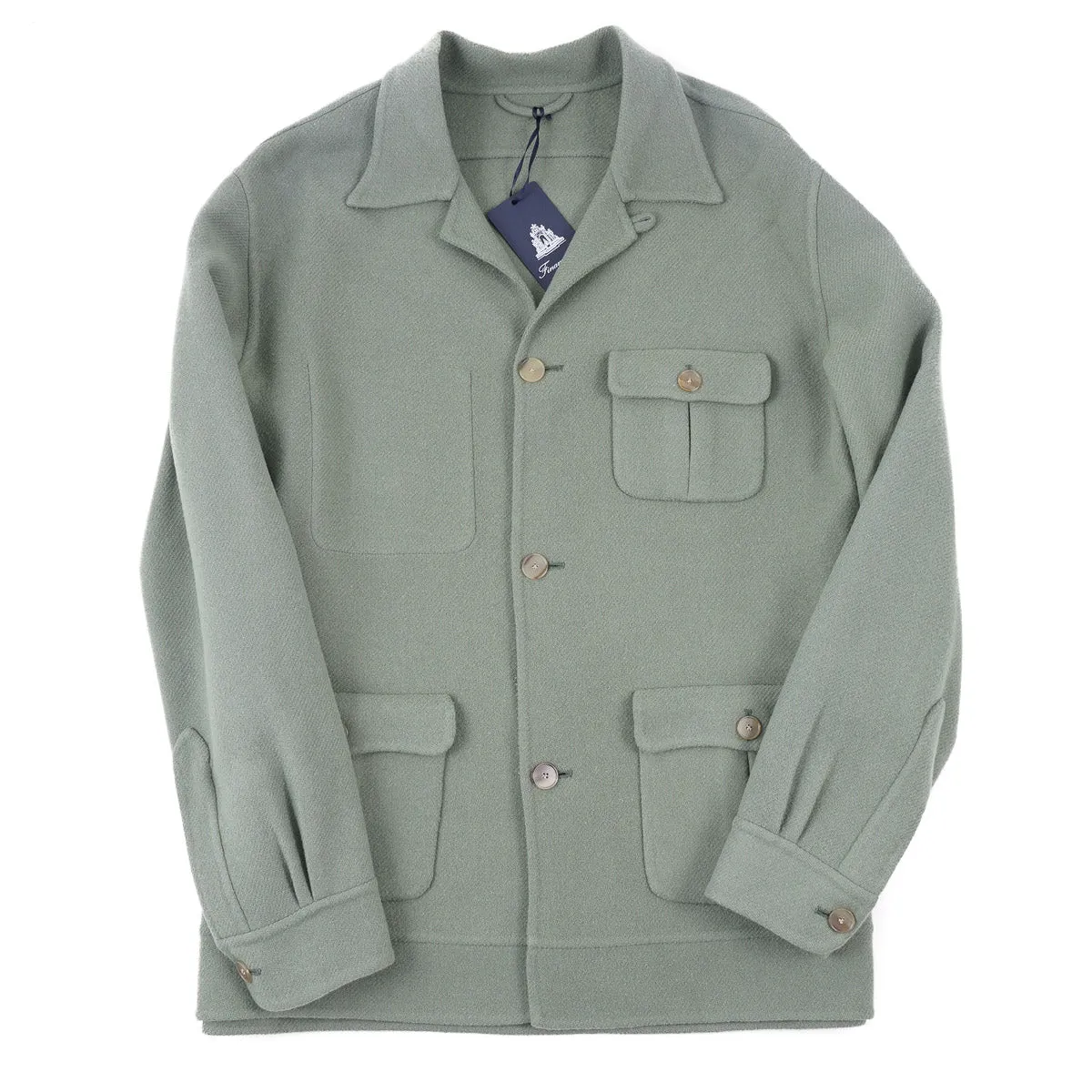 Finamore Unlined Wool Shirt-Jacket