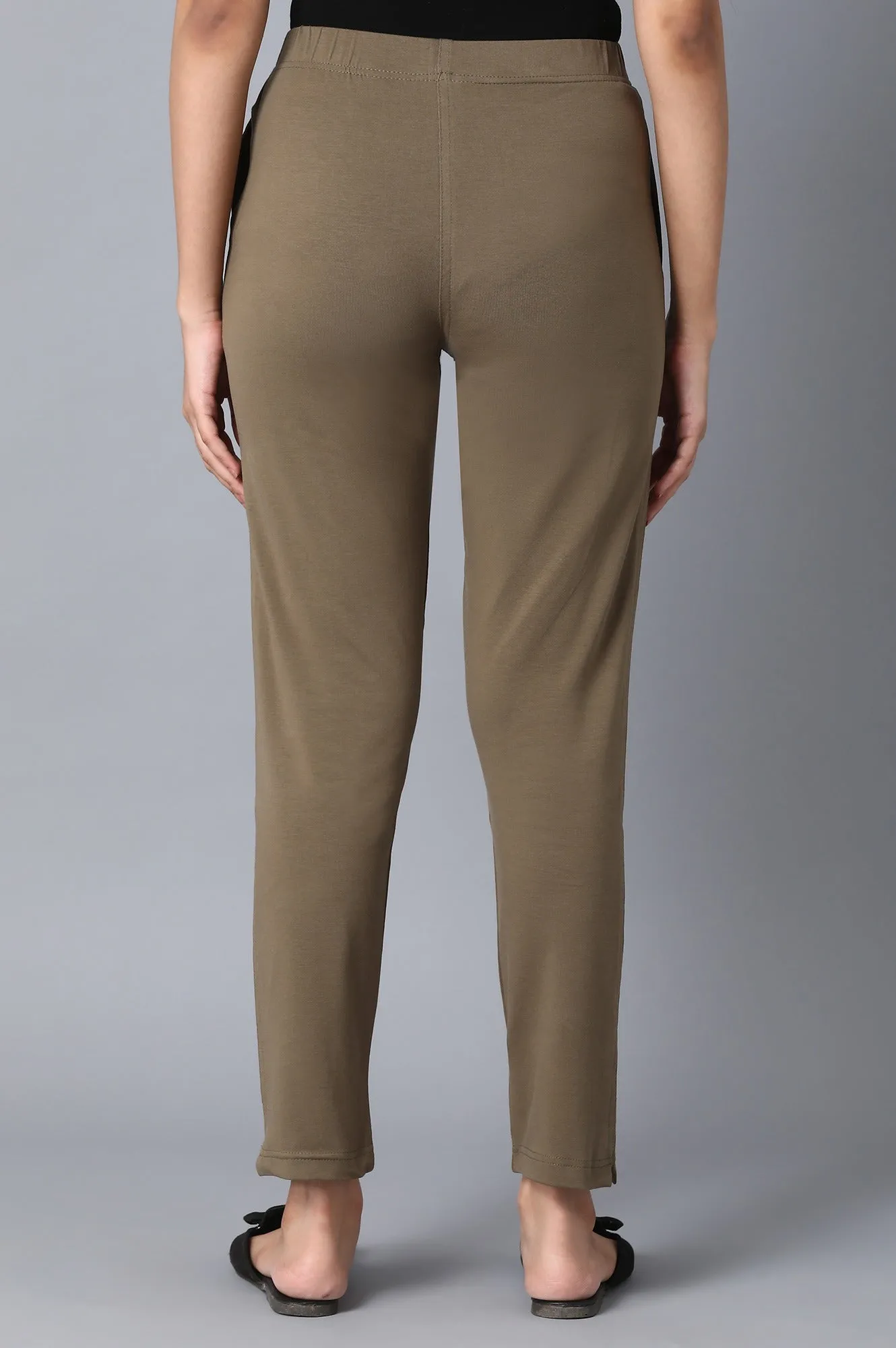 Green Slim Fit Pants