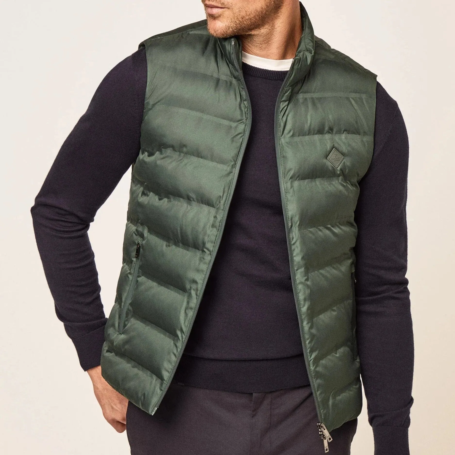 Hackett Light Weight Gilet Sage