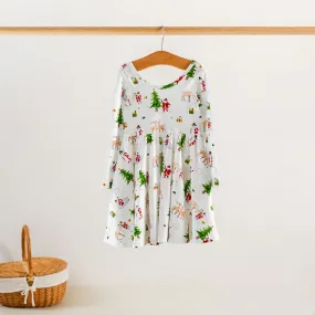 Ho, Ho, Howdy Organic Cotton Christmas Dress for Kids