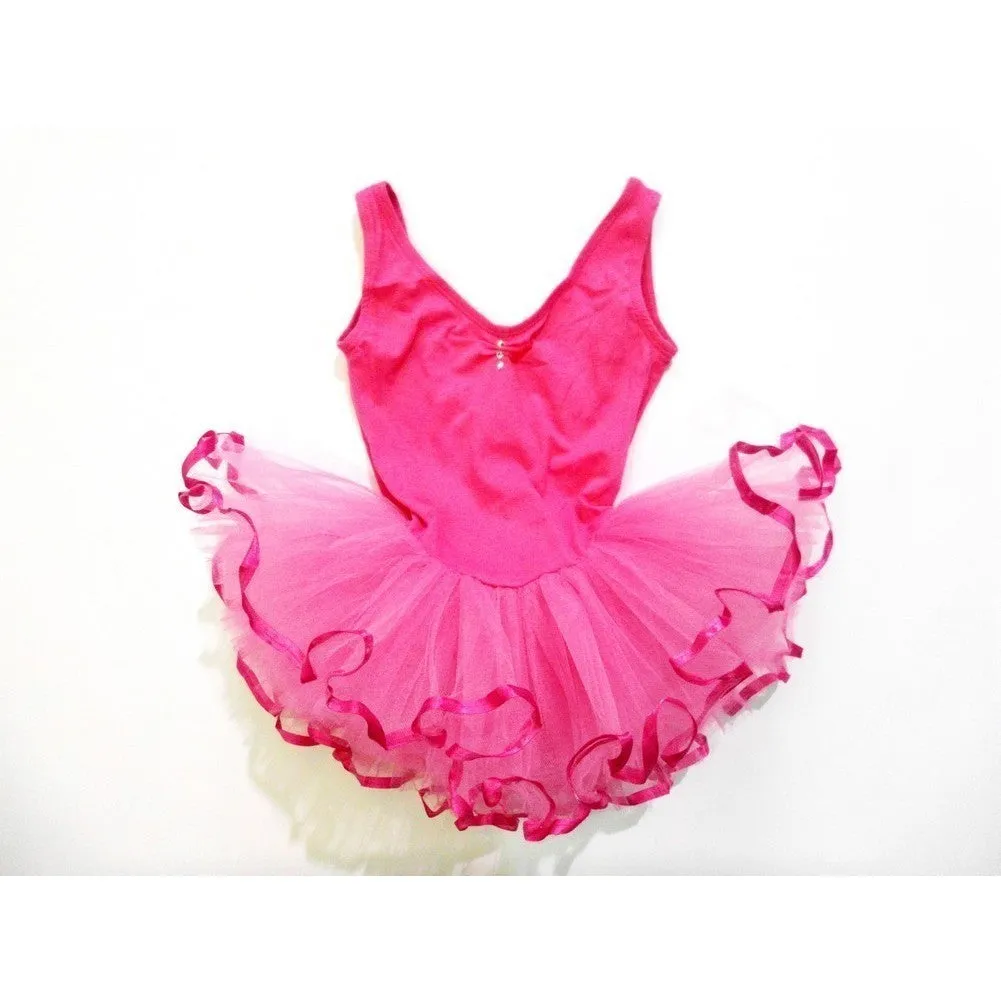 Hot Rhinestone Sleeveless Tutu Ballet Dress Girl S-XL