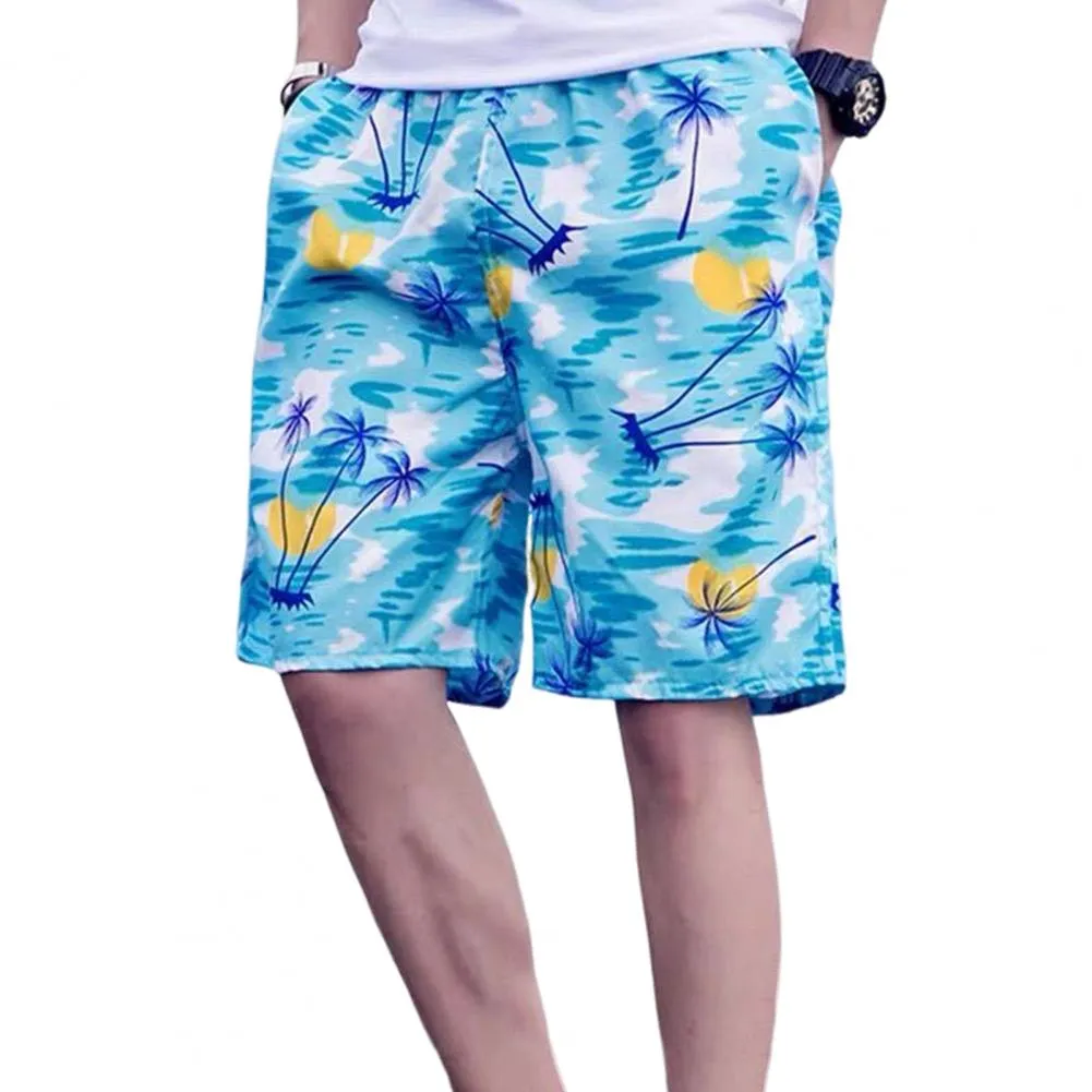 Hunter - Men's Beach Shorts - Tropical Print Quick-Dry