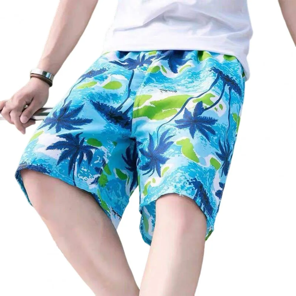 Hunter - Men's Beach Shorts - Tropical Print Quick-Dry