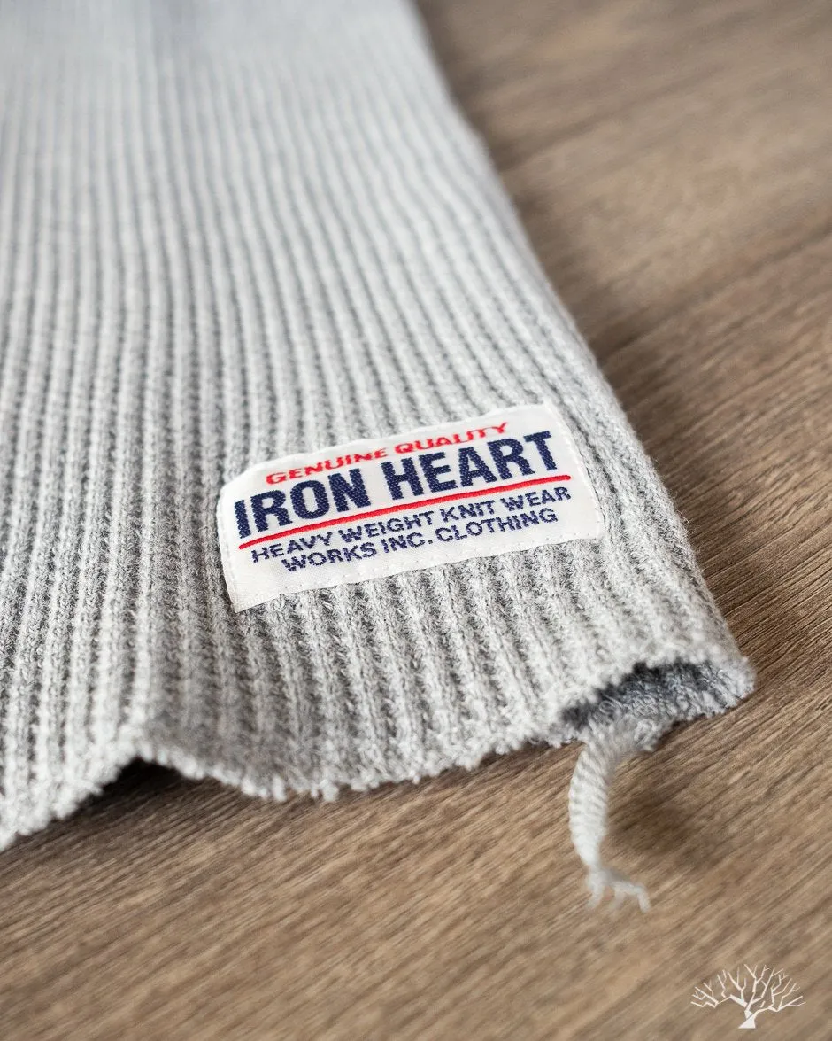 IHTL-1301-GRY - Waffle Knit Long Sleeve Crew Neck Thermal - Grey