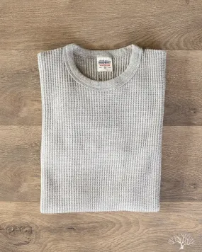 IHTL-1301-GRY - Waffle Knit Long Sleeve Crew Neck Thermal - Grey