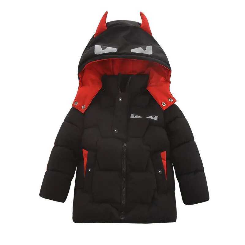 Kids Boys Cotton-padded Cartoon Monster Jacket