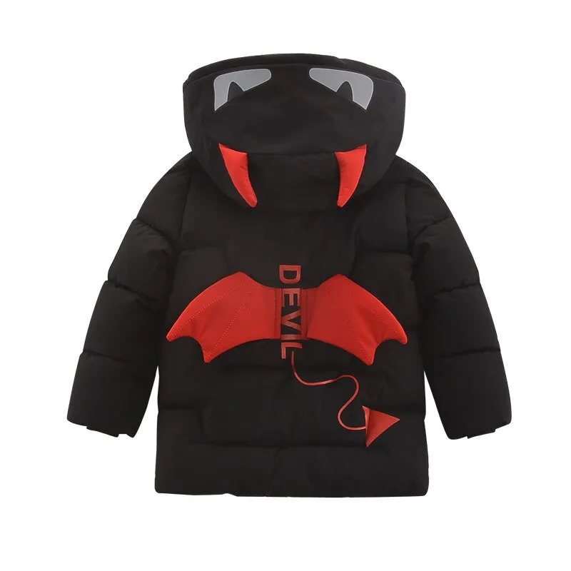 Kids Boys Cotton-padded Cartoon Monster Jacket
