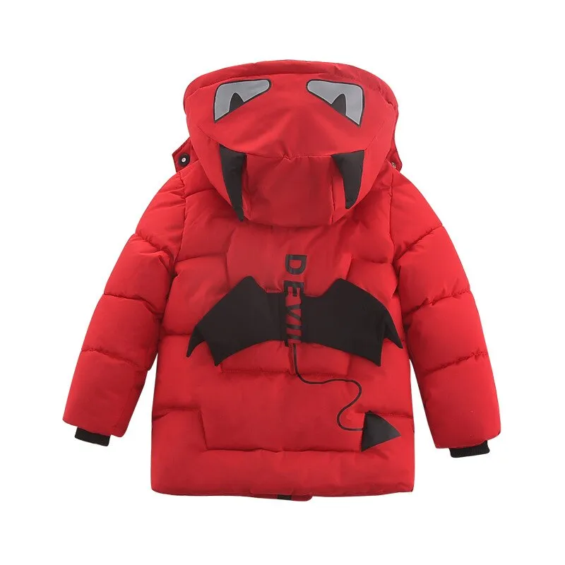 Kids Boys Cotton-padded Cartoon Monster Jacket