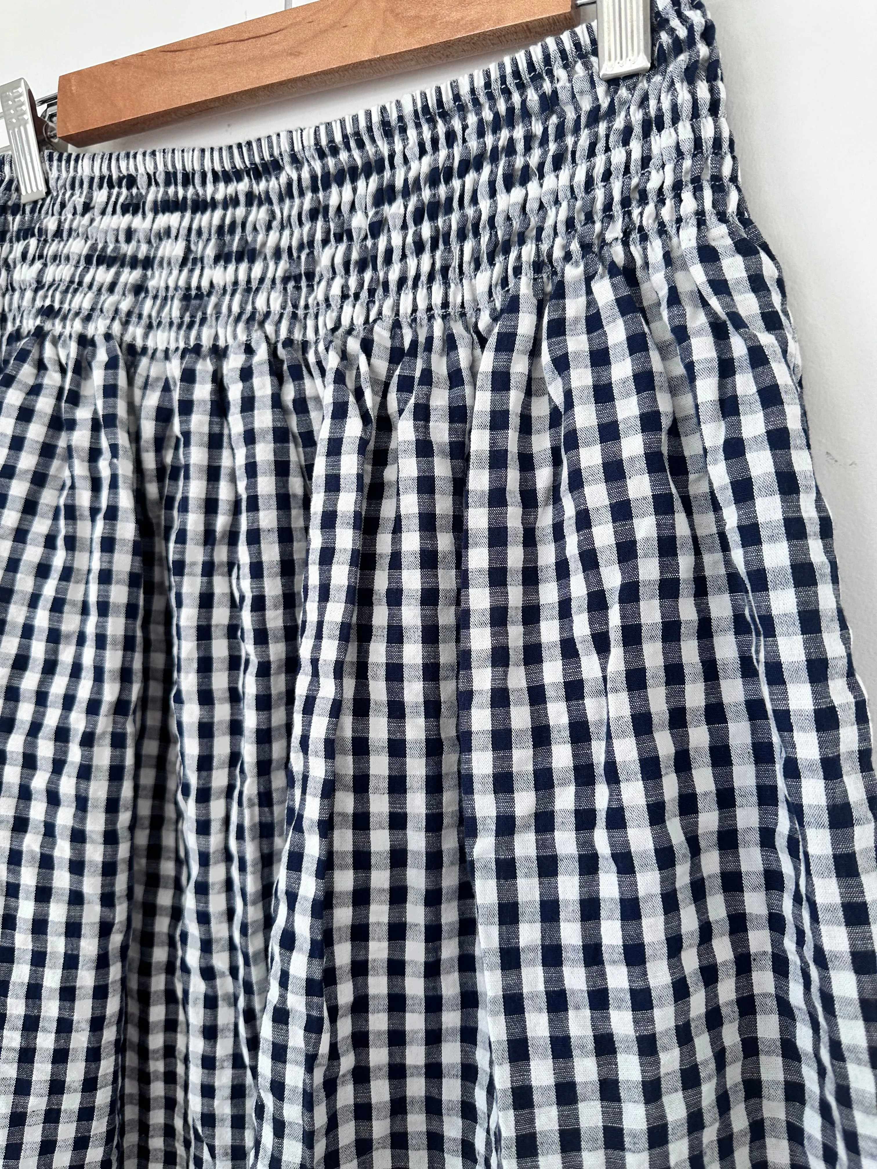 lola skirt-navy/white gingham