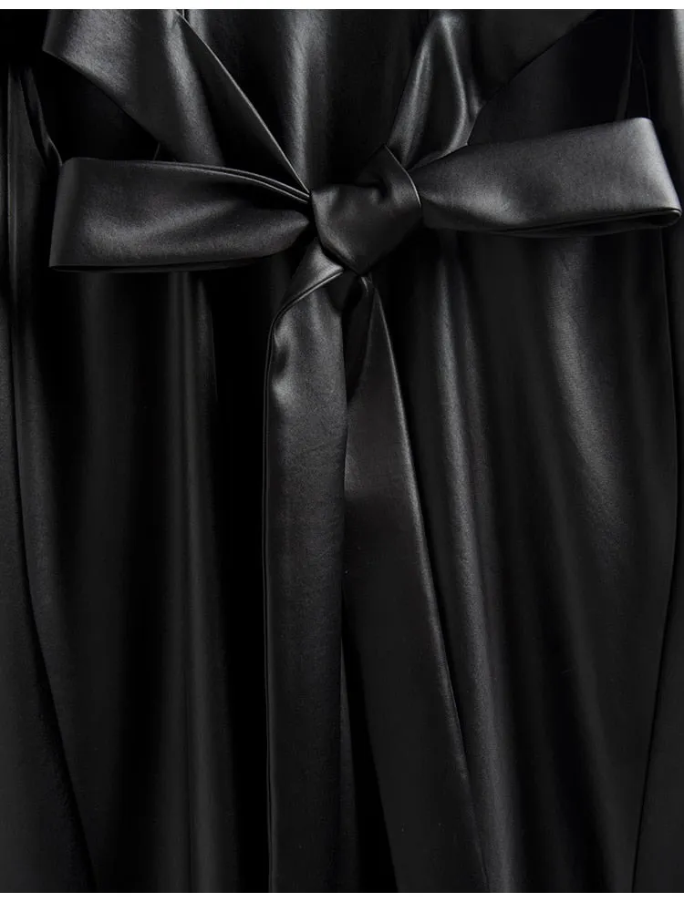 Long Faux Leather Tank Dress