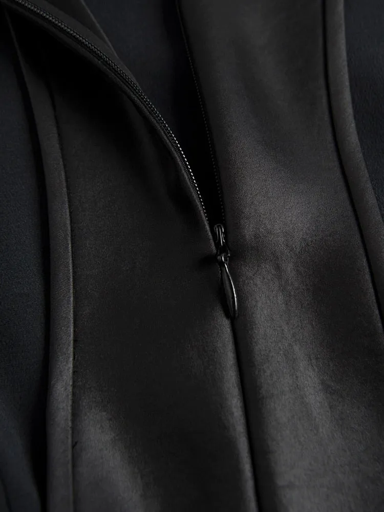 Long Faux Leather Tank Dress