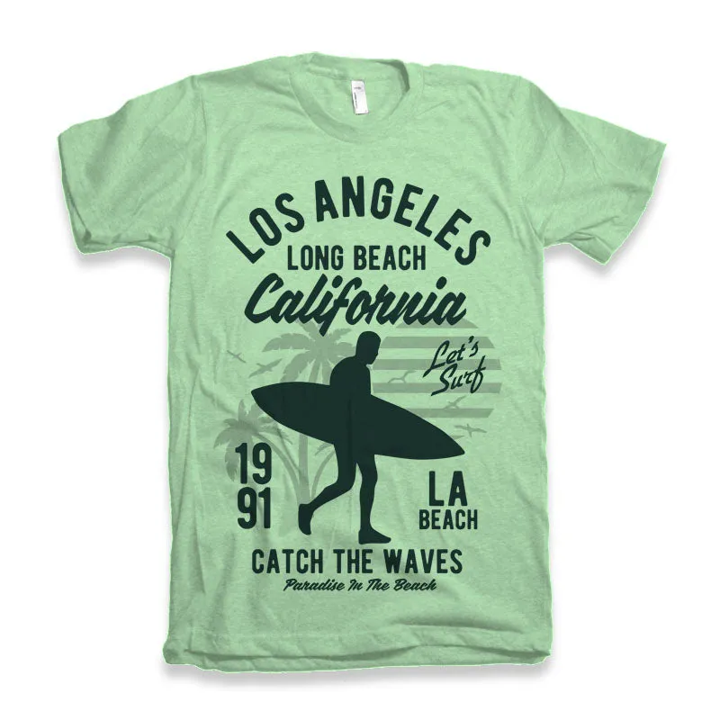 Los Angeles Men's Bamboo Viscose/Organic Cotton Short Sleeve Graphic T-Shirt