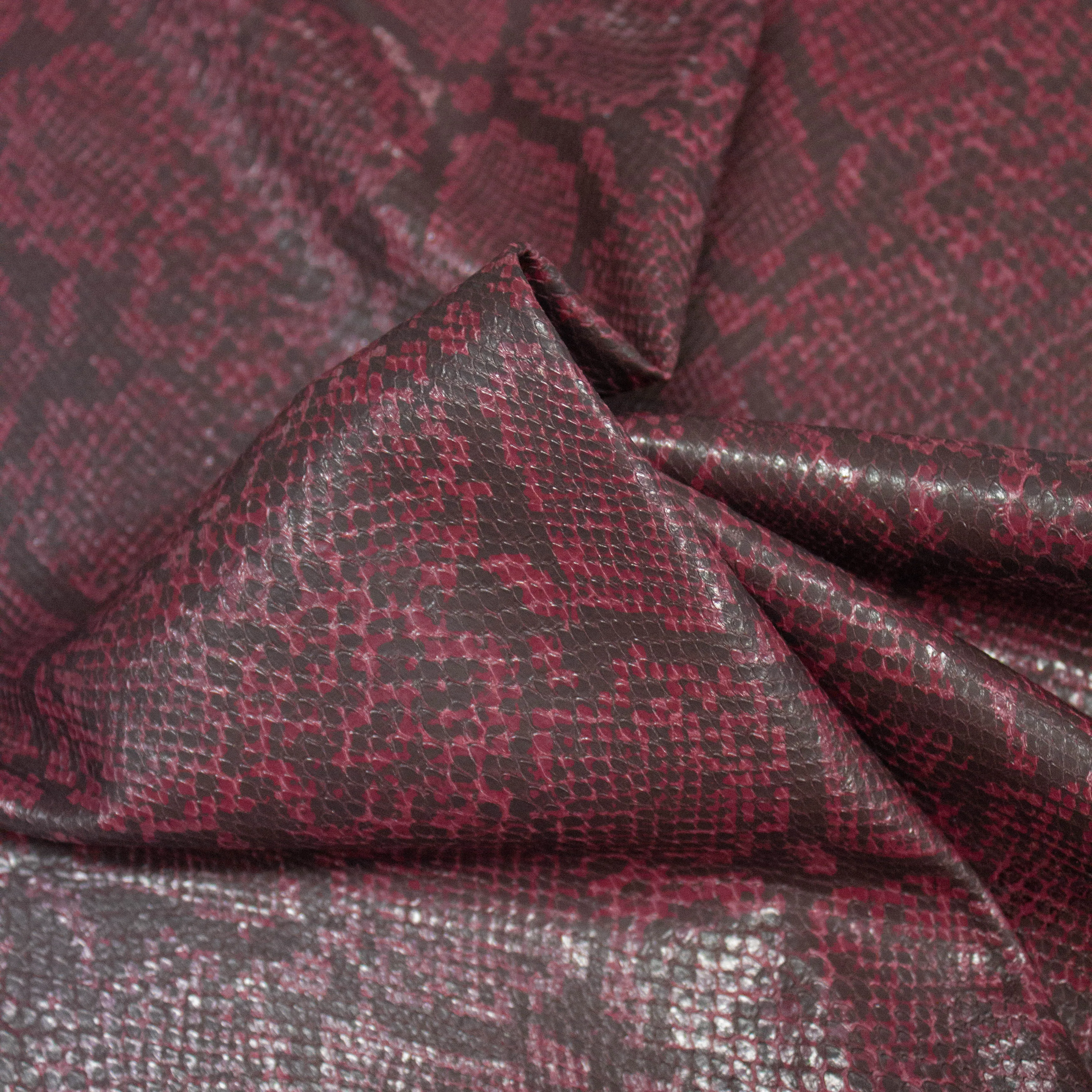 Lucy Burgundy Snake Faux Leather Stretch