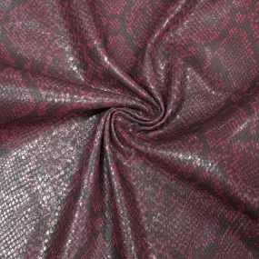 Lucy Burgundy Snake Faux Leather Stretch