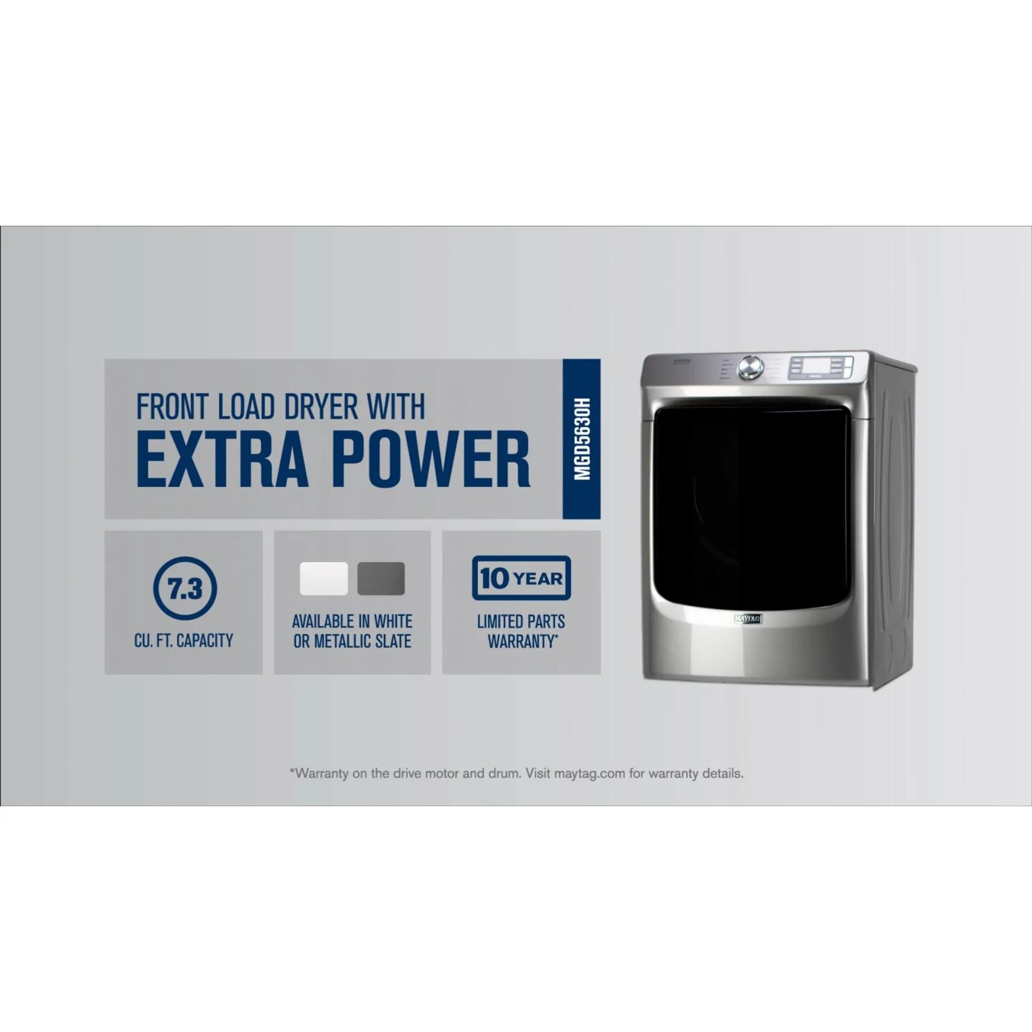 Maytag Gas Dryer (MGD5630HW) - White