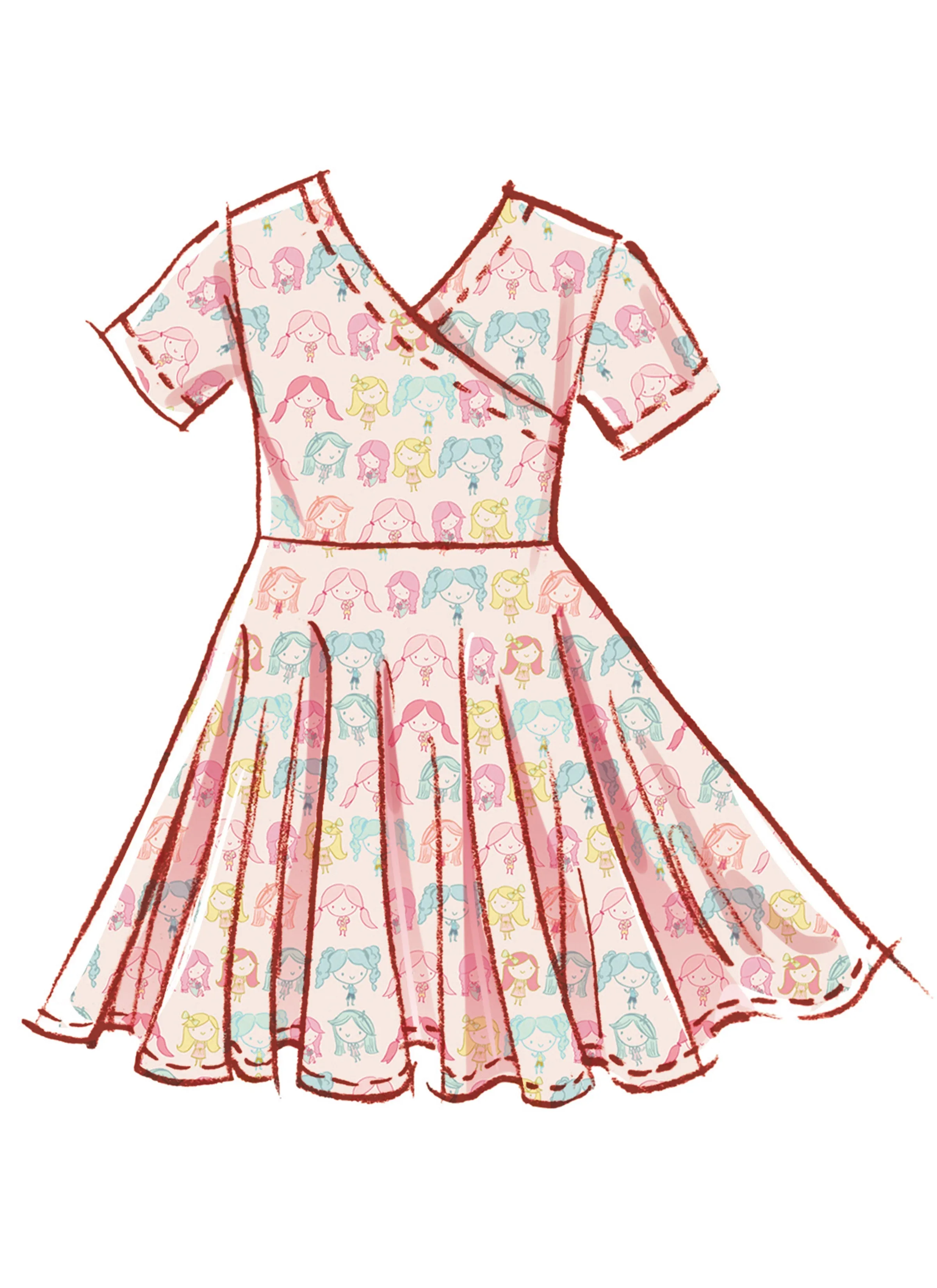 McCall's sewing pattern 8520 Children's and Girls' Knit Dresses