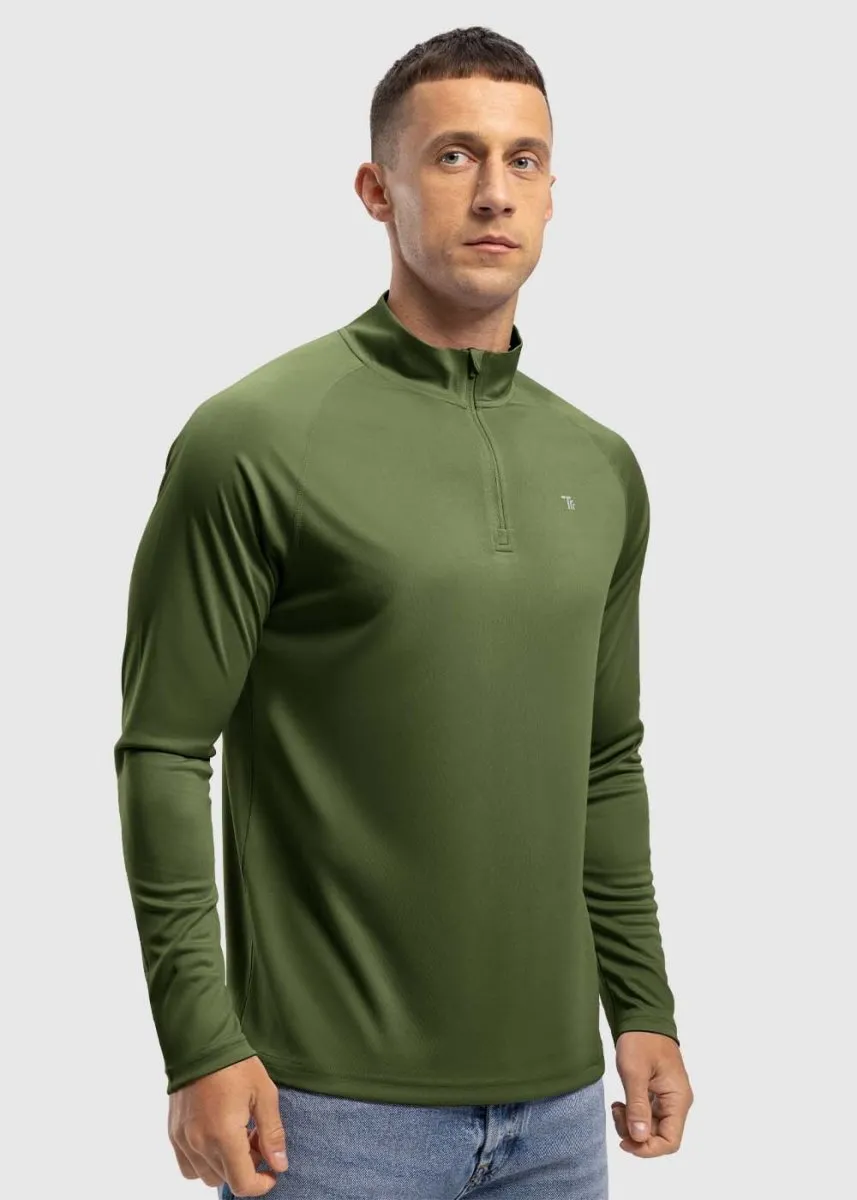 Men's 1/4 Zip UPF 50  Long Sleeve Shirts