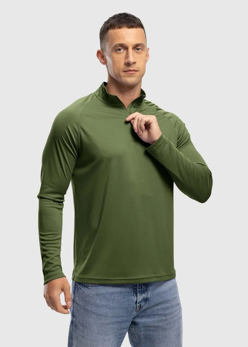 Men's 1/4 Zip UPF 50  Long Sleeve Shirts