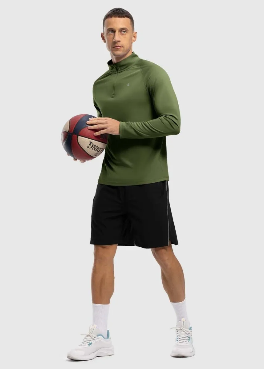 Men's 1/4 Zip UPF 50  Long Sleeve Shirts