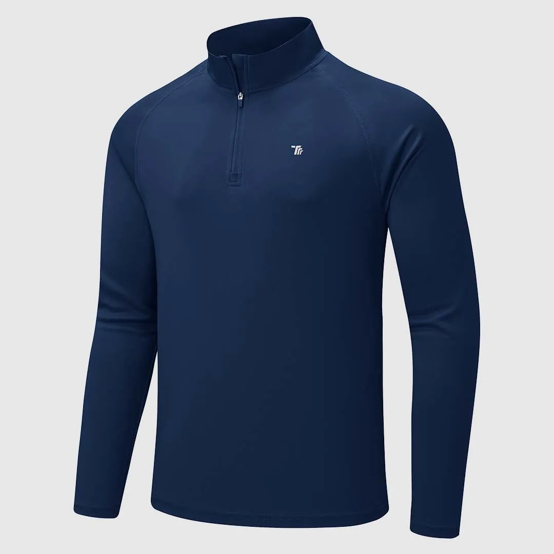 Men's 1/4 Zip UPF 50  Long Sleeve Shirts