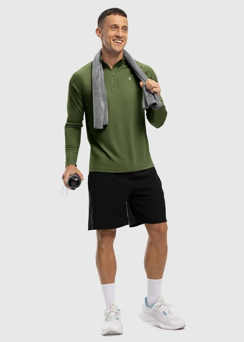 Men's 1/4 Zip UPF 50  Long Sleeve Shirts