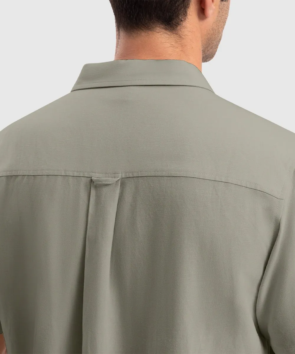 Men's Cuban Guayabera Shirt Casual Summer Beach Shirts