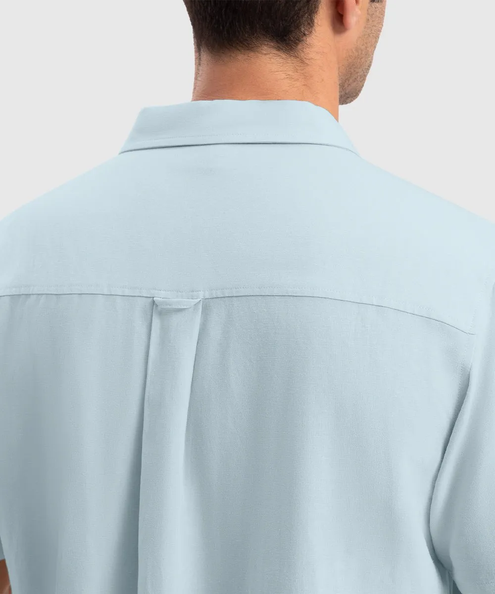 Men's Cuban Guayabera Shirt Casual Summer Beach Shirts