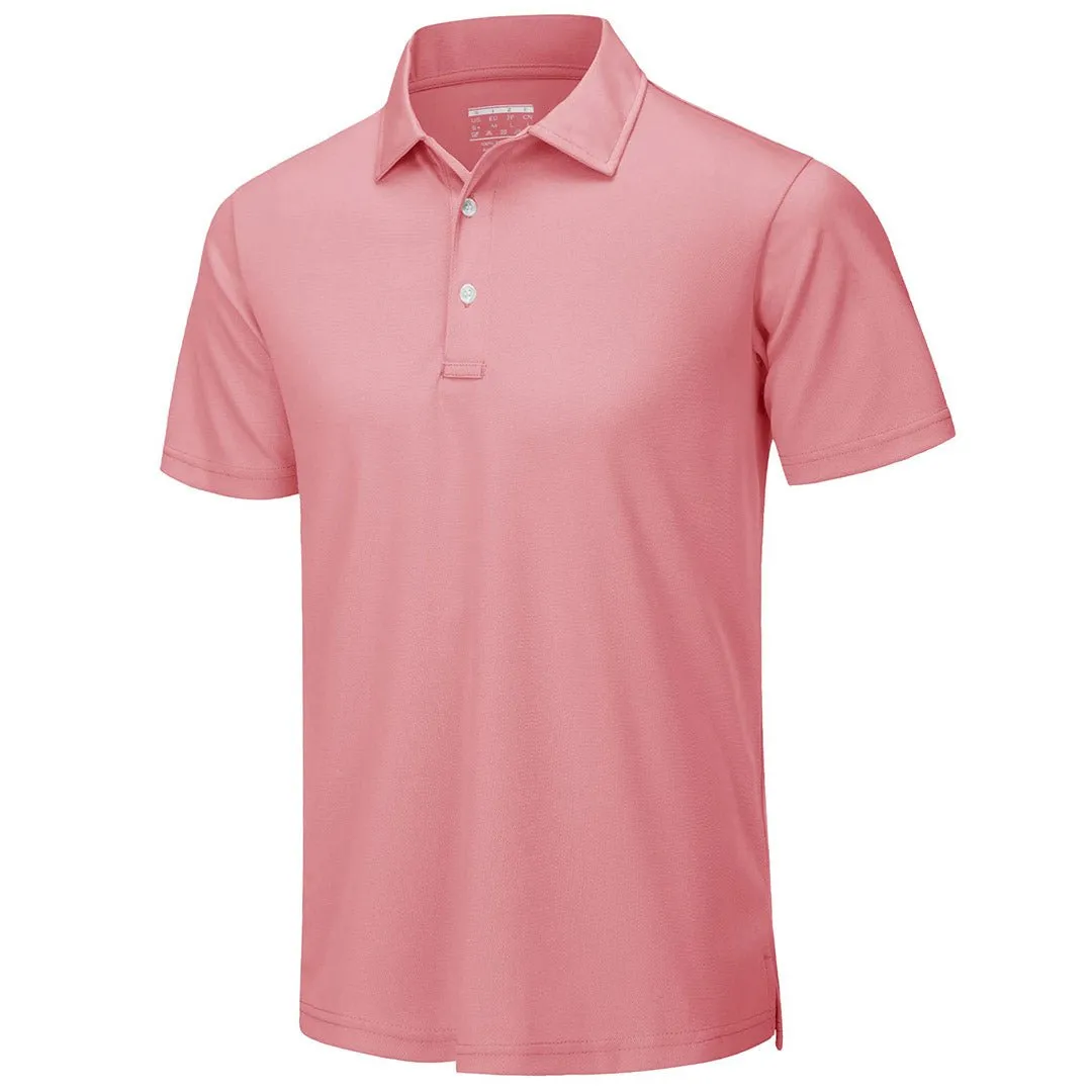 Men's Golf Tennis Quick Dry 3 Buttons Polo Collared Shirt