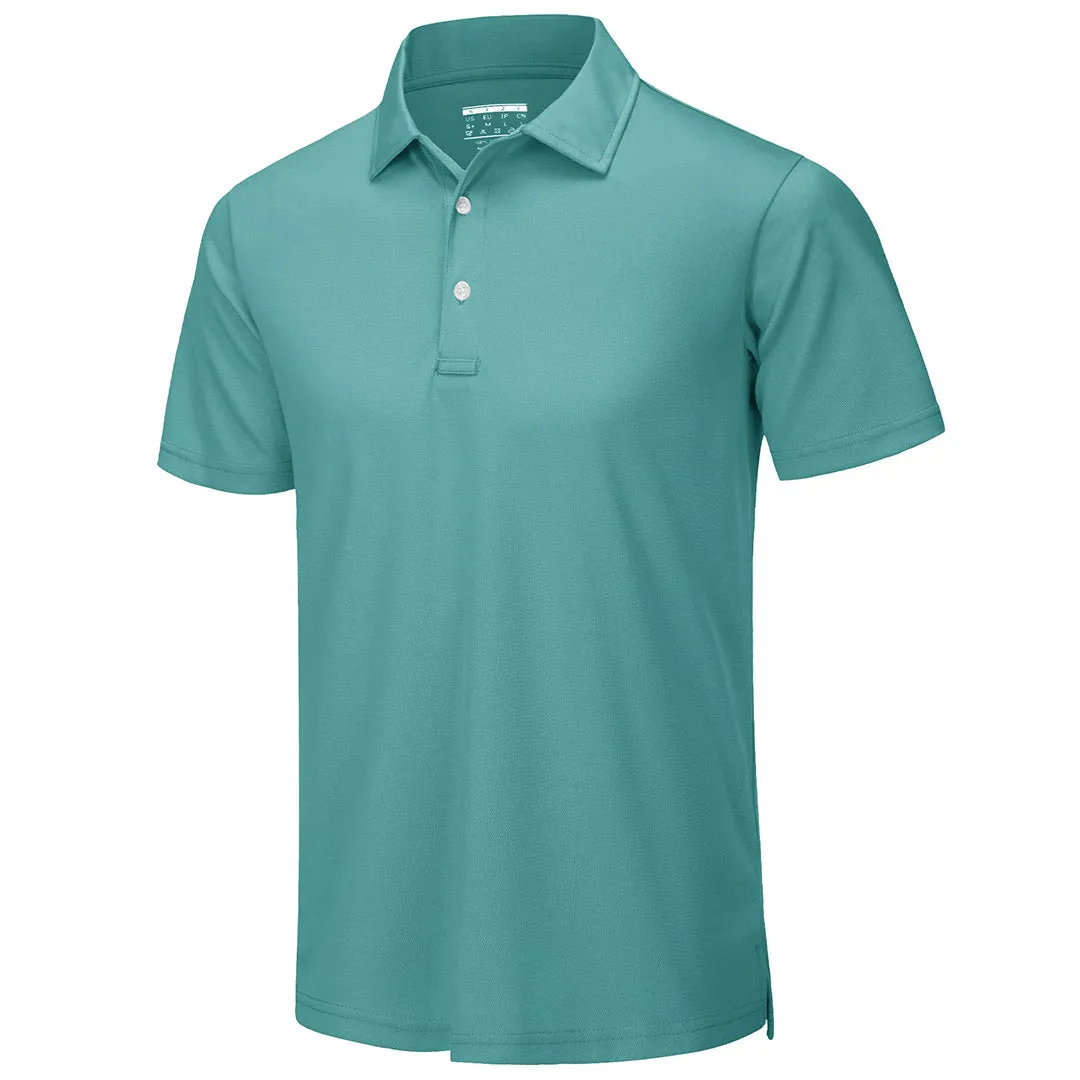 Men's Golf Tennis Quick Dry 3 Buttons Polo Collared Shirt