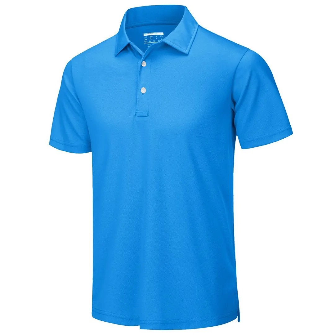 Men's Golf Tennis Quick Dry 3 Buttons Polo Collared Shirt