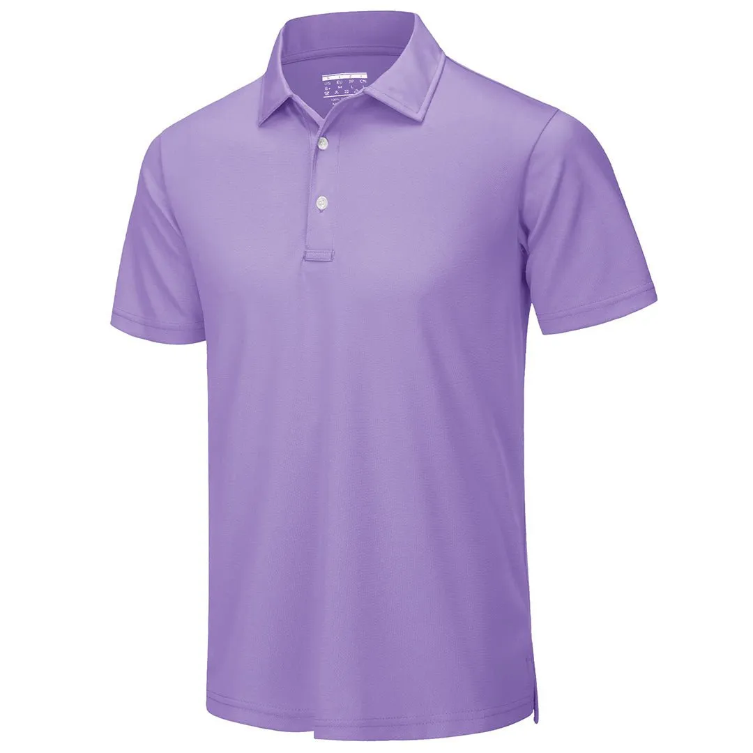 Men's Golf Tennis Quick Dry 3 Buttons Polo Collared Shirt