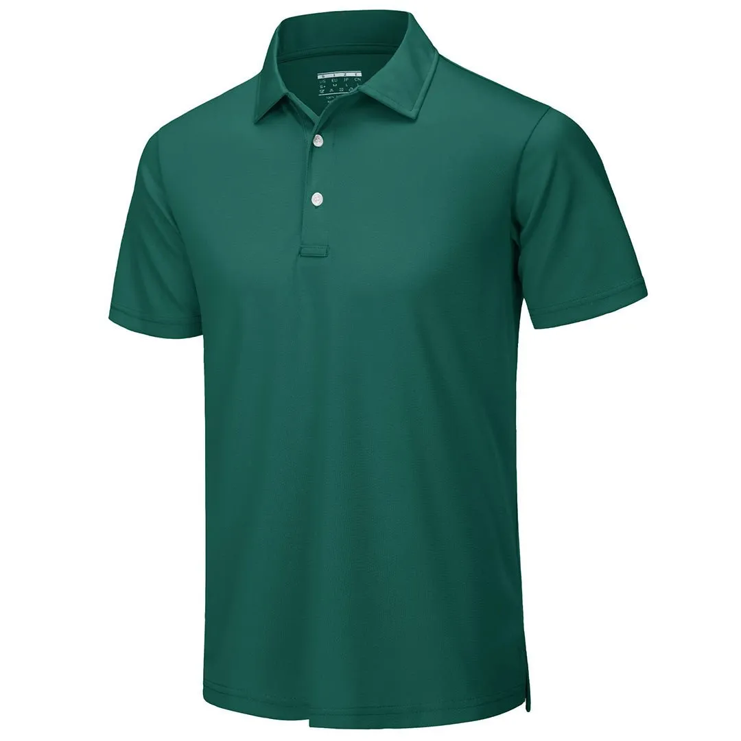 Men's Golf Tennis Quick Dry 3 Buttons Polo Collared Shirt