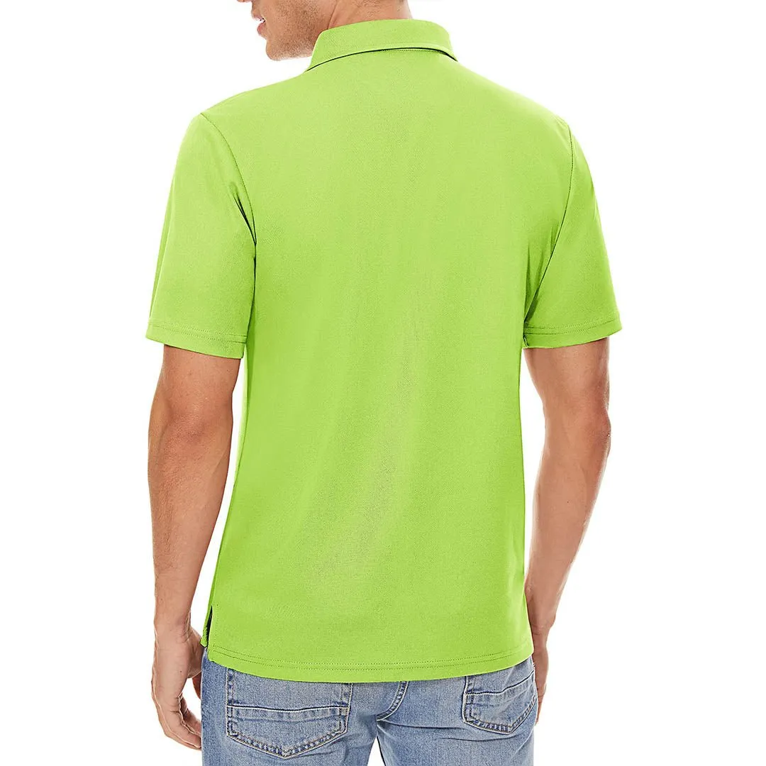 Men's Golf Tennis Quick Dry 3 Buttons Polo Collared Shirt