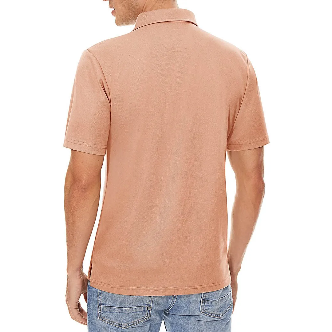 Men's Golf Tennis Quick Dry 3 Buttons Polo Collared Shirt