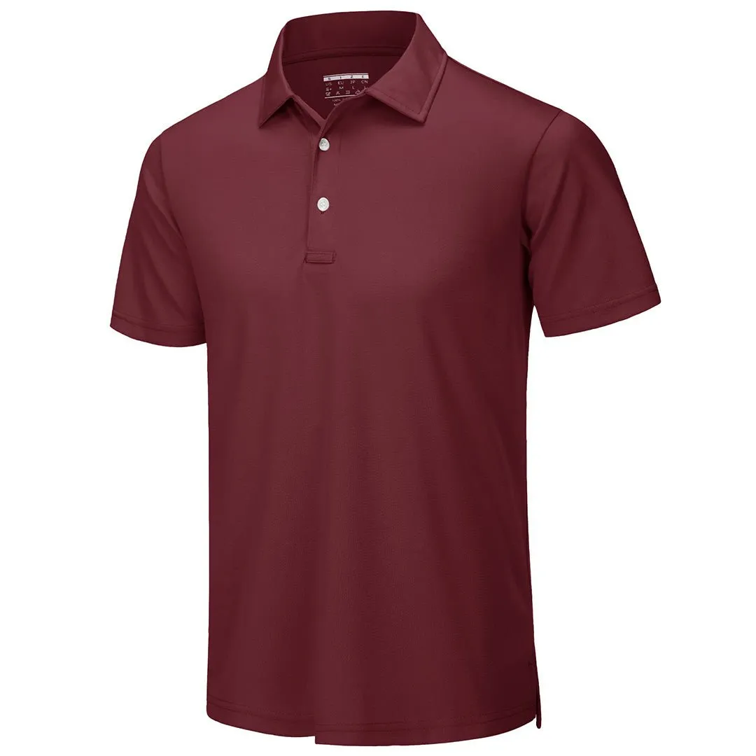Men's Golf Tennis Quick Dry 3 Buttons Polo Collared Shirt