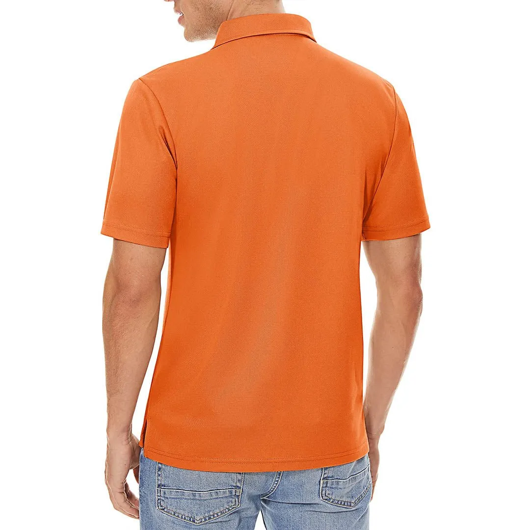 Men's Golf Tennis Quick Dry 3 Buttons Polo Collared Shirt