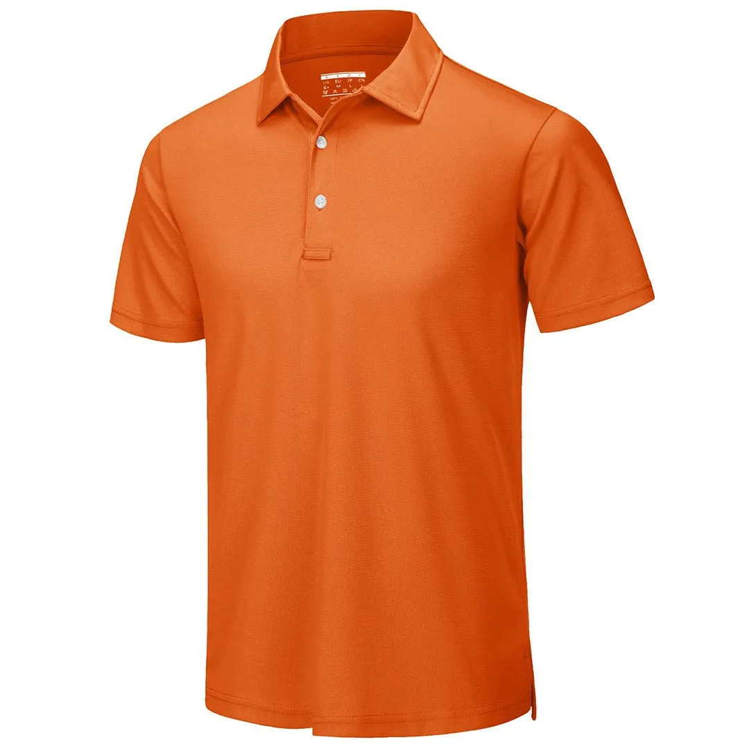 Men's Golf Tennis Quick Dry 3 Buttons Polo Collared Shirt