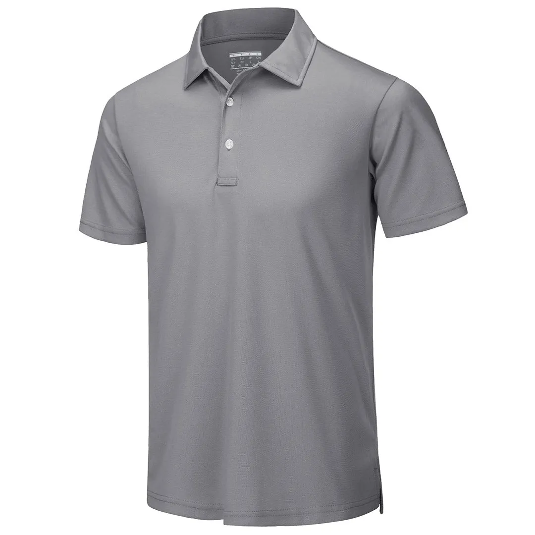 Men's Golf Tennis Quick Dry 3 Buttons Polo Collared Shirt