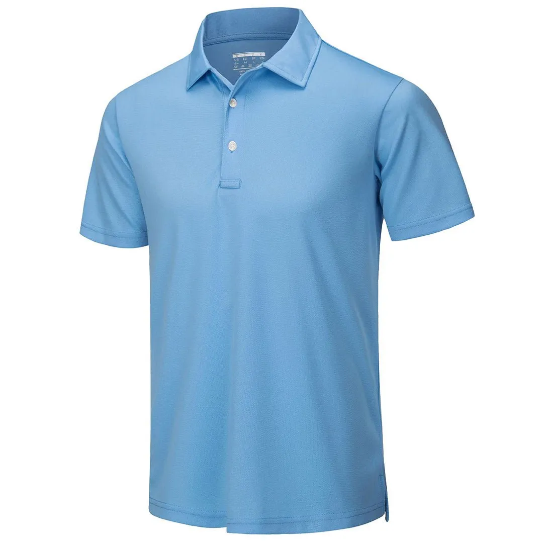 Men's Golf Tennis Quick Dry 3 Buttons Polo Collared Shirt