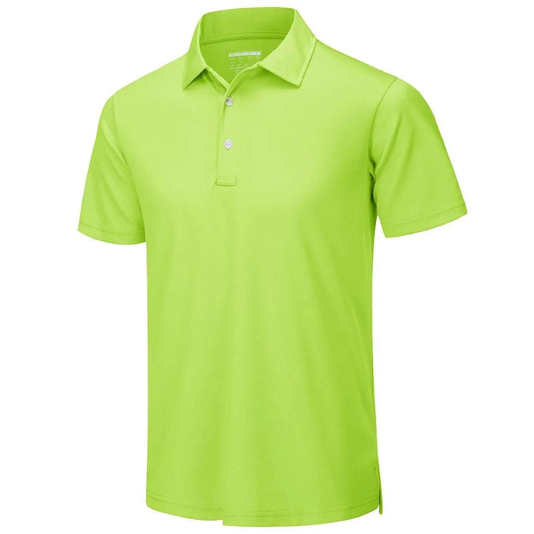 Men's Golf Tennis Quick Dry 3 Buttons Polo Collared Shirt