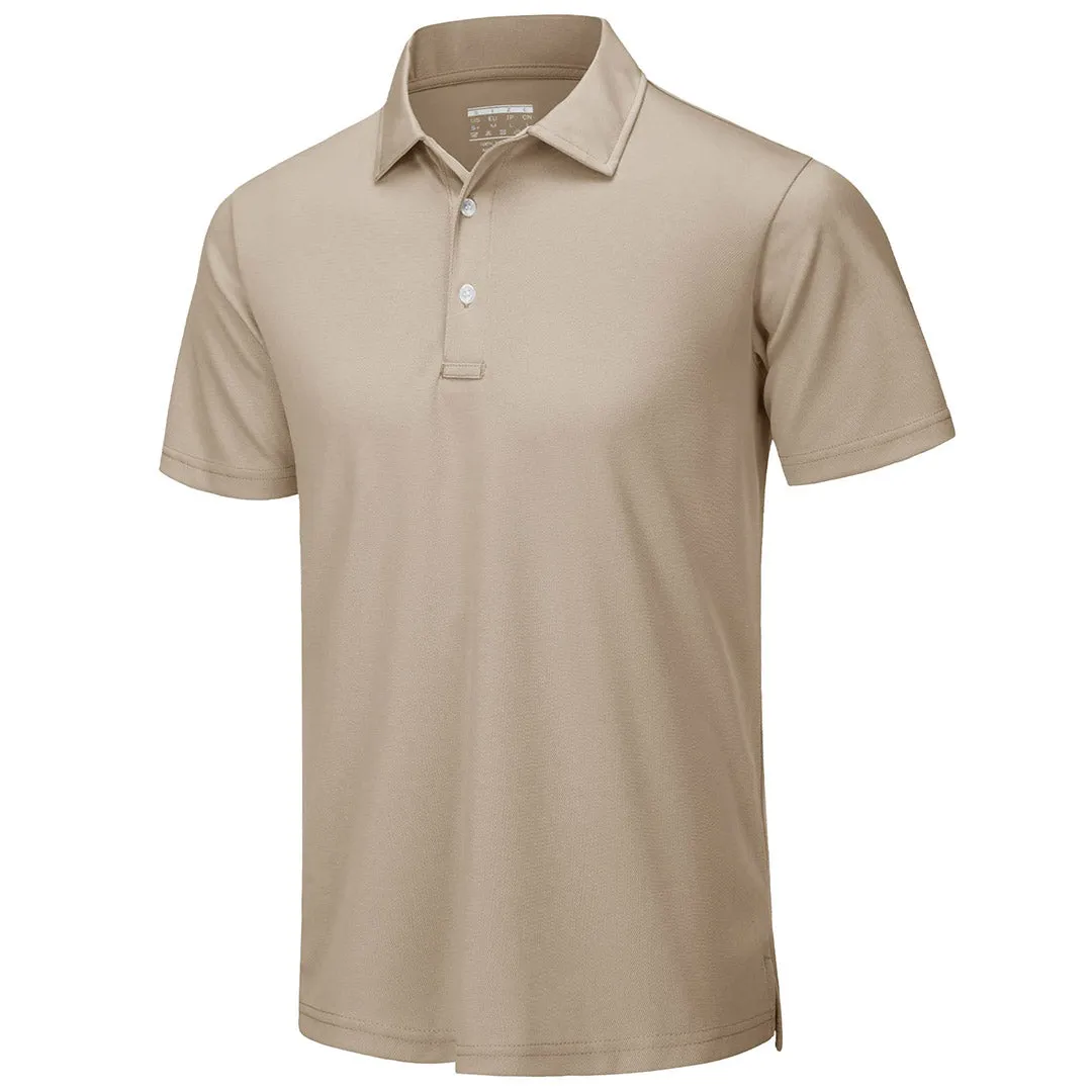 Men's Golf Tennis Quick Dry 3 Buttons Polo Collared Shirt