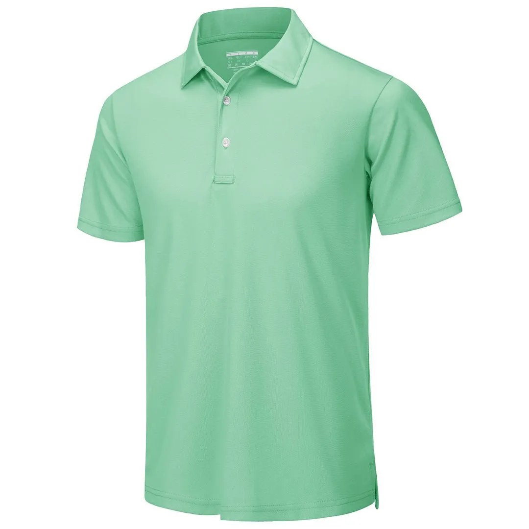Men's Golf Tennis Quick Dry 3 Buttons Polo Collared Shirt